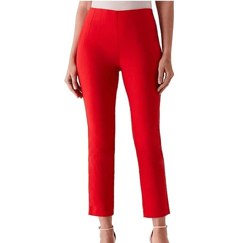Rafaella stretch ankle pant crop red dress size 14